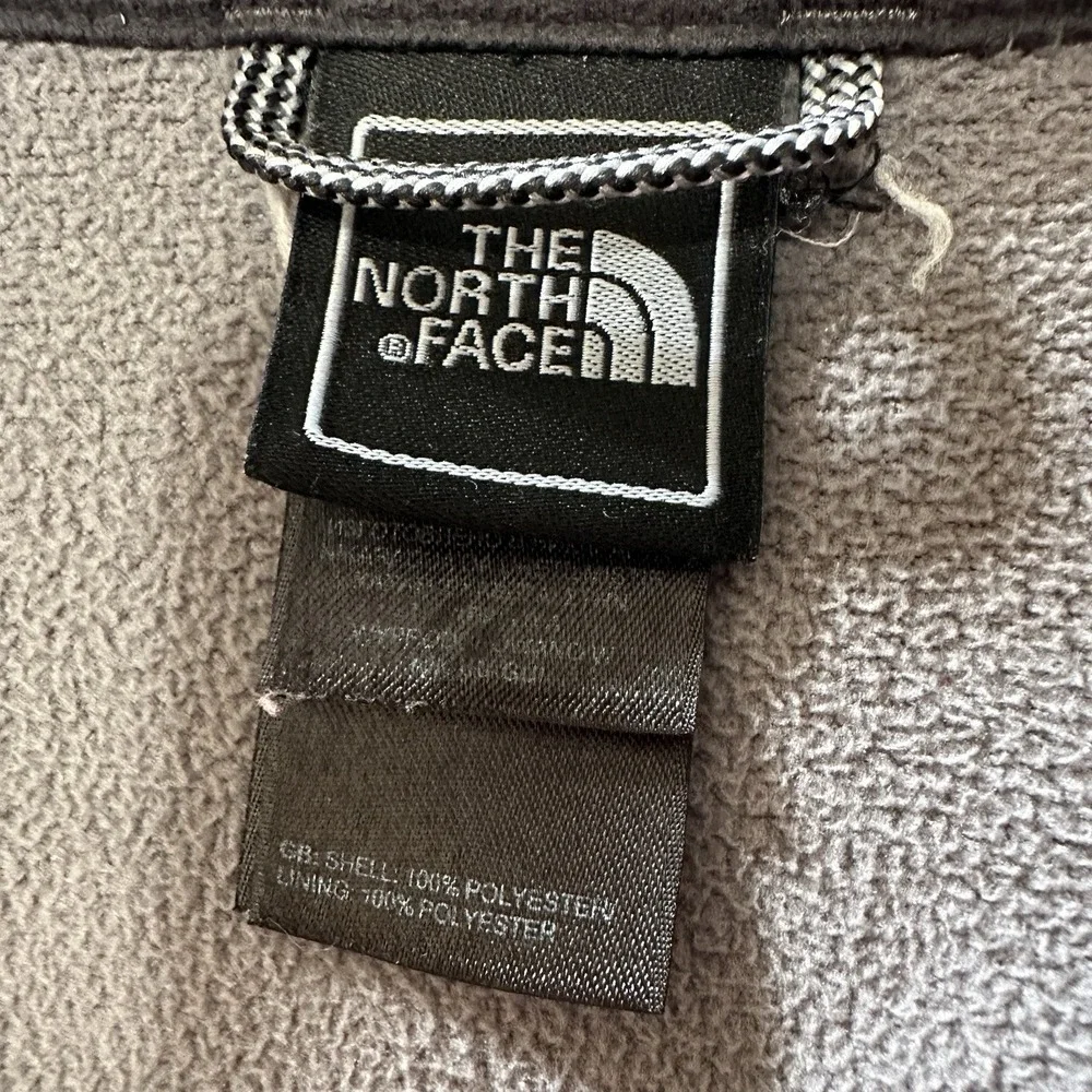 North Face Jacket Men's Size Large‎ Gray Full Zip Fleece Zippered Pockets